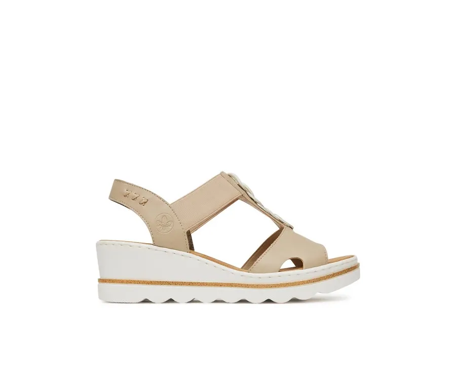 obrazek 1 Rieker Sandały 67498-62 Beżowy
