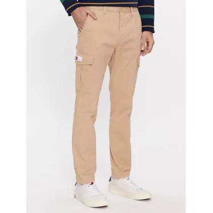 Zdjęcie Tommy Jeans Spodnie materiałowe Austin DM0DM18341 Beżowy Slim Fit