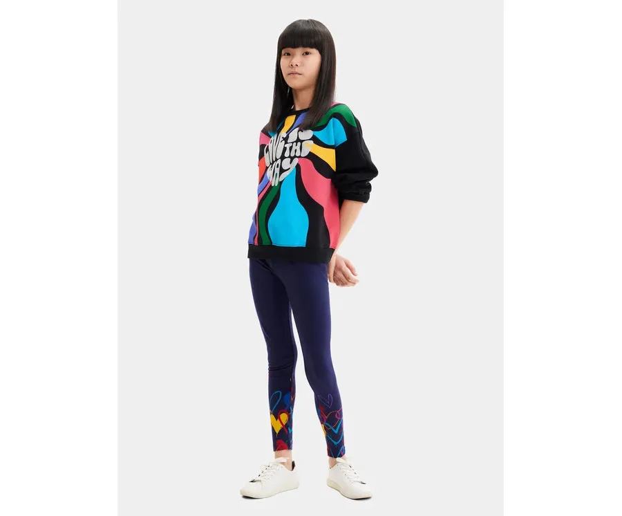 obrazek 1 Desigual Legginsy 23WGKK01 Niebieski Regular Fit
