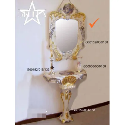 Picture Elegant ceramic mirror made of gold and platinum