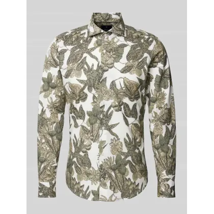 Zdjęcie Koszula casualowa o kroju slim fit z nadrukiem na całej powierzchni model ‘Pai’