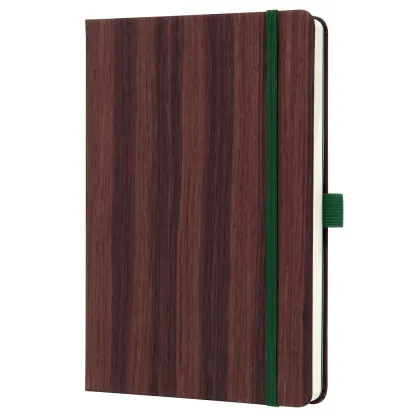 Picture Stylish A5 notebook in a soft cover - wooden coating
