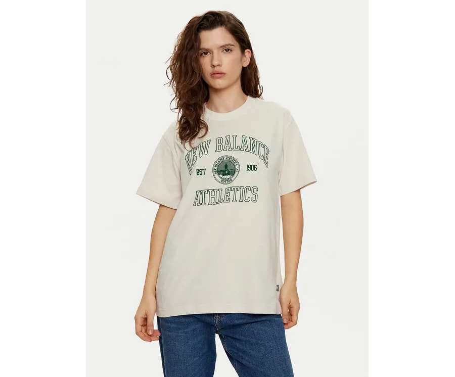 obrazek 1 New Balance T-Shirt WT43548 Brązowy Oversize
