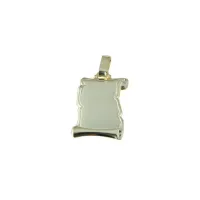 Zdjęcie Włoska zawieszka pergamin z białego złota 22x18mm