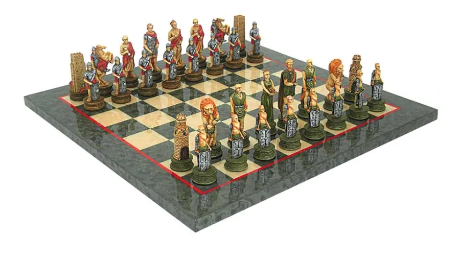 obrazek 1 Ekskluzywny zestaw do gry w szachy Rzymianie vs. Gladiatorzy