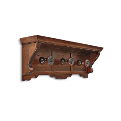 Zdjęcie Elegancki drewniany wieszak na kapelusze z trzema wieszakami prosto z Włoch