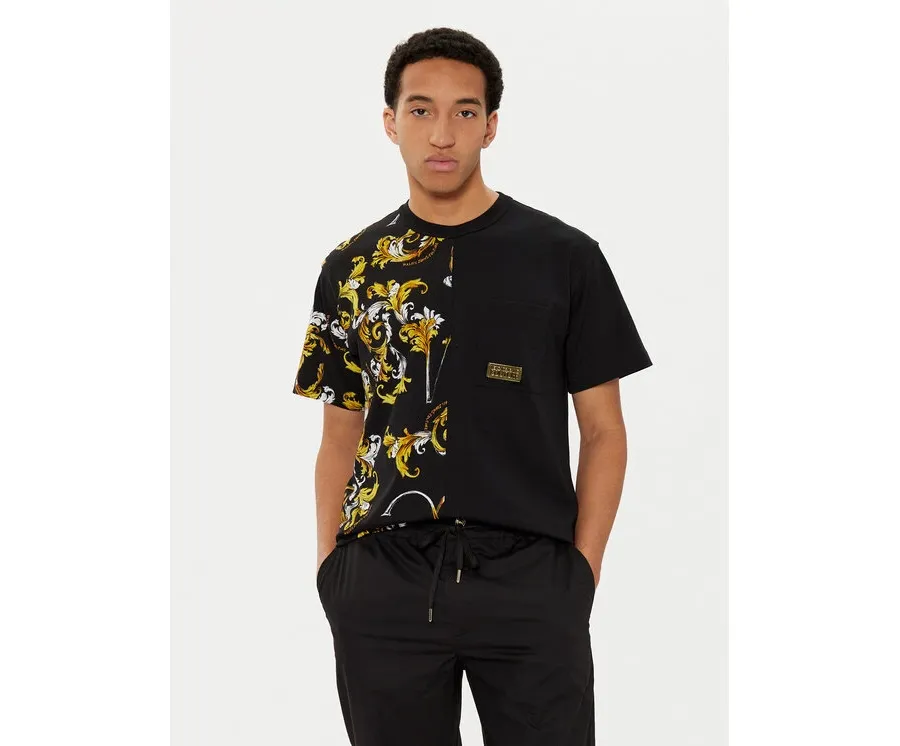 obrazek 1 Versace Jeans Couture T-Shirt 78GAH609 Czarny Regular Fit