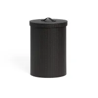 Picture Stylish waste bin made of calfskin