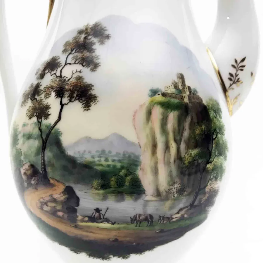 obrazek 6 XIX-wieczny serwis do herbaty z porcelany