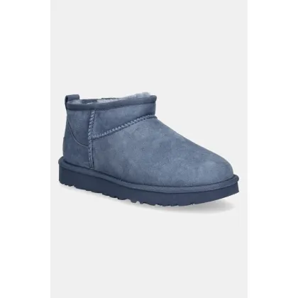 Zdjęcie UGG śniegowce zamszowe Classic Ultra Mini kolor granatowy 1116109-DTB
