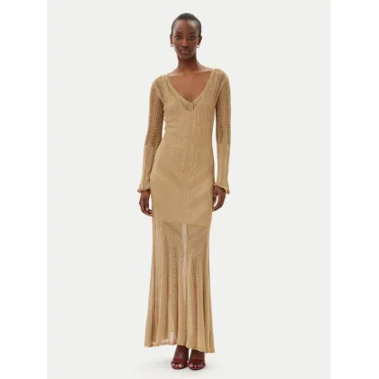 Zdjęcie TWINSET Sukienka dzianinowa 251TT3180 Beżowy Slim Fit