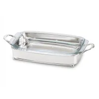 Zdjęcie Naczynie do serwowania potraw, pyreks, srebro próby 800