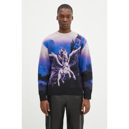 Zdjęcie Aries sweter wełniany Pegasus Knit męski kolor fioletowy AR2004002