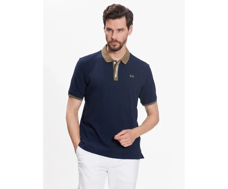 obrazek 1 La Martina Polo VMP008 PK001 Granatowy Regular Fit