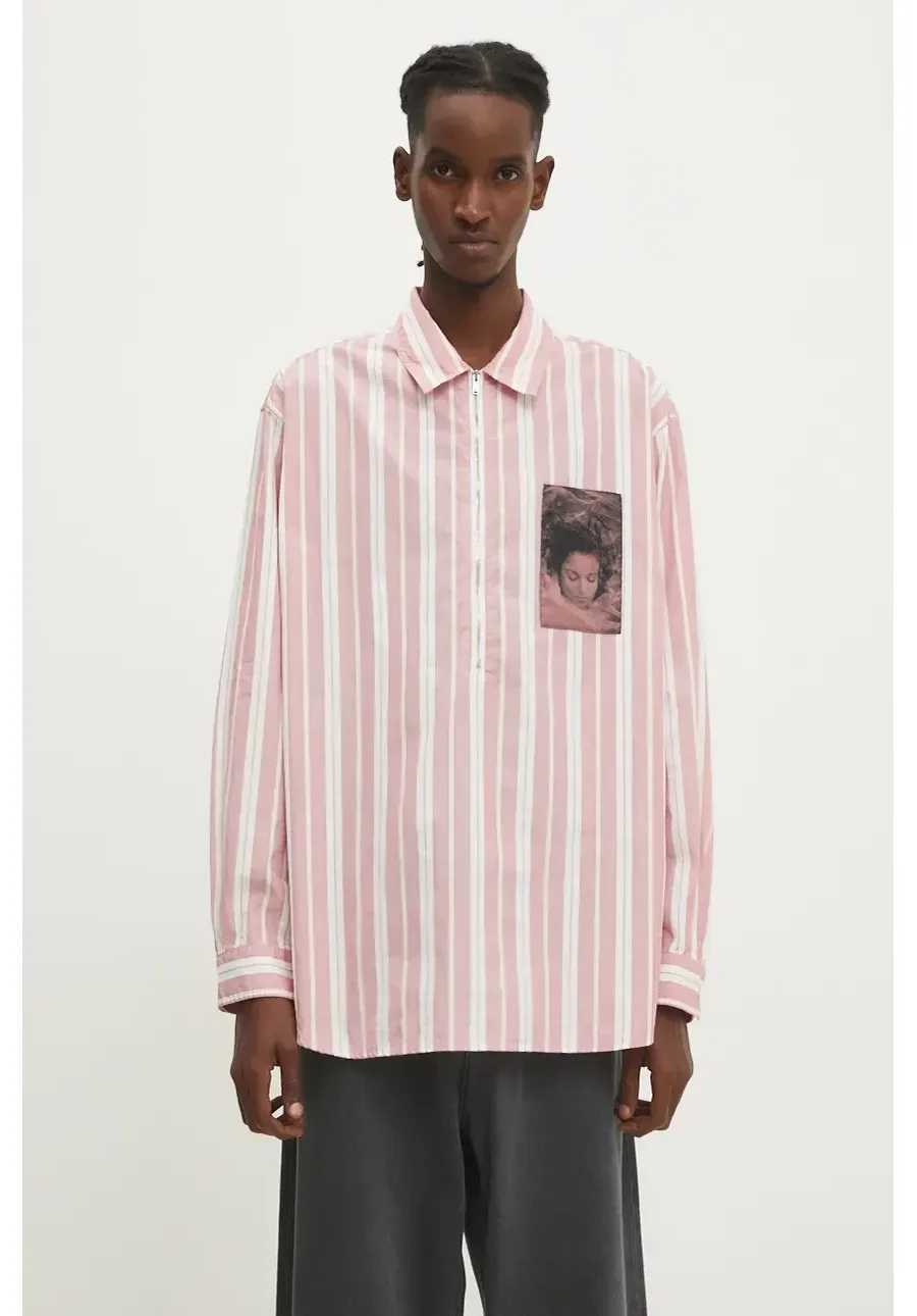 obrazek 1 Undercover koszula bawełniana x Twin Peaks męska kolor czerwony relaxed z kołnierzykiem klasycznym UC2D4403