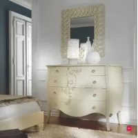 Zdjęcie Designerska komoda do sypialni w kolorze kości słoniowej