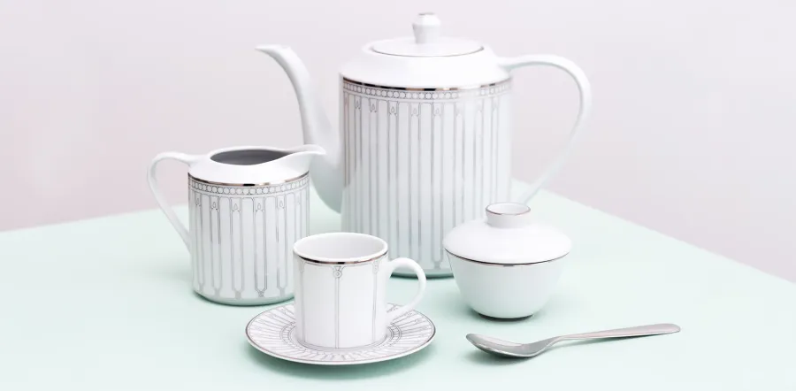 obrazek 2 Elegancki komplet porcelany dla 12 osób, 68 el. - Porcel