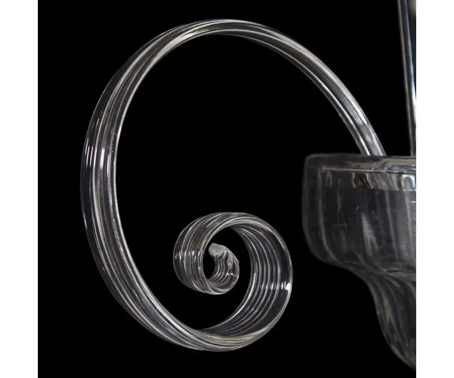 obrazek 2 Elegancka włoska lampa ścienna wykonana ręcznie ze szkła murano
