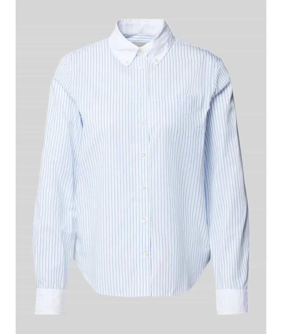 obrazek 1 Bluzka koszulowa z kołnierzykiem typu button down