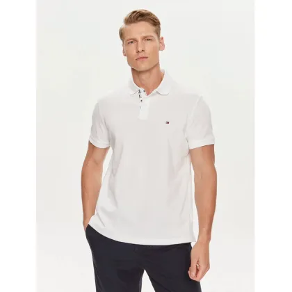 Zdjęcie Tommy Hilfiger Polo Palm Under Collar MW0MW34738 Biały Regular Fit