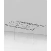 Picture Single extension of the Tibisco pergola 186×366 cm without roof for the garden