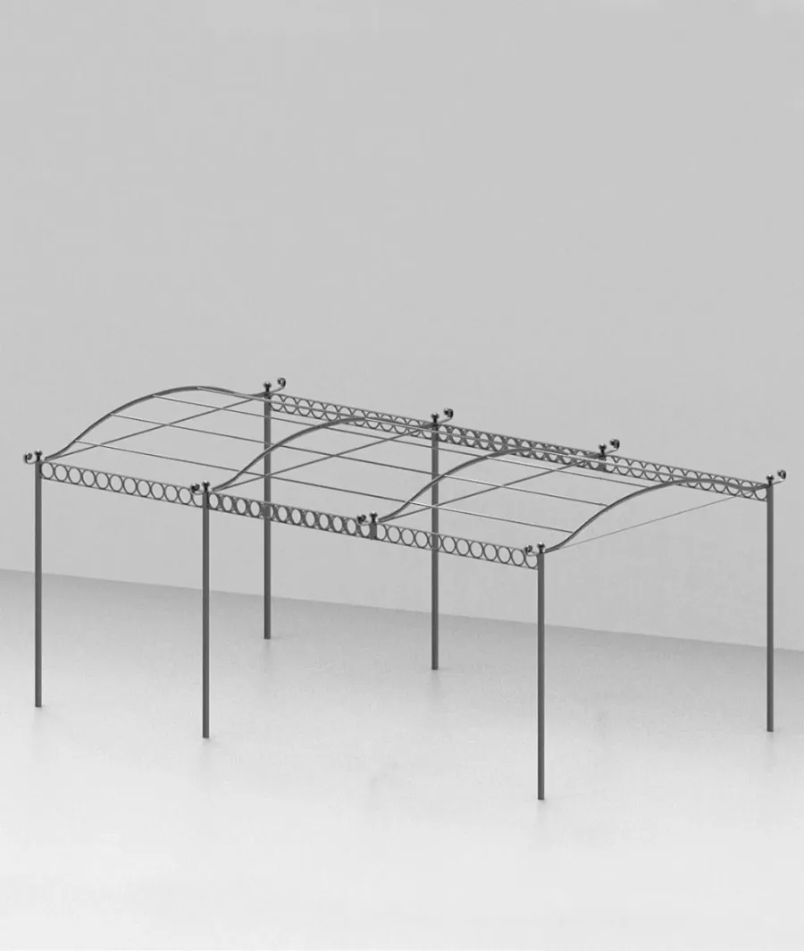obrazek 1 Pojedyncze przedłużenie pergoli Tibisco 186×366 cm bez zadaszenia do ogrodu