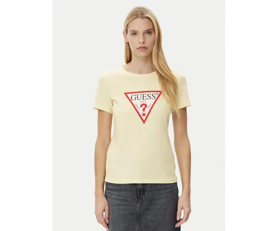 obrazek 1 Guess T-Shirt W1YI1B I3Z14 Żółty Regular Fit