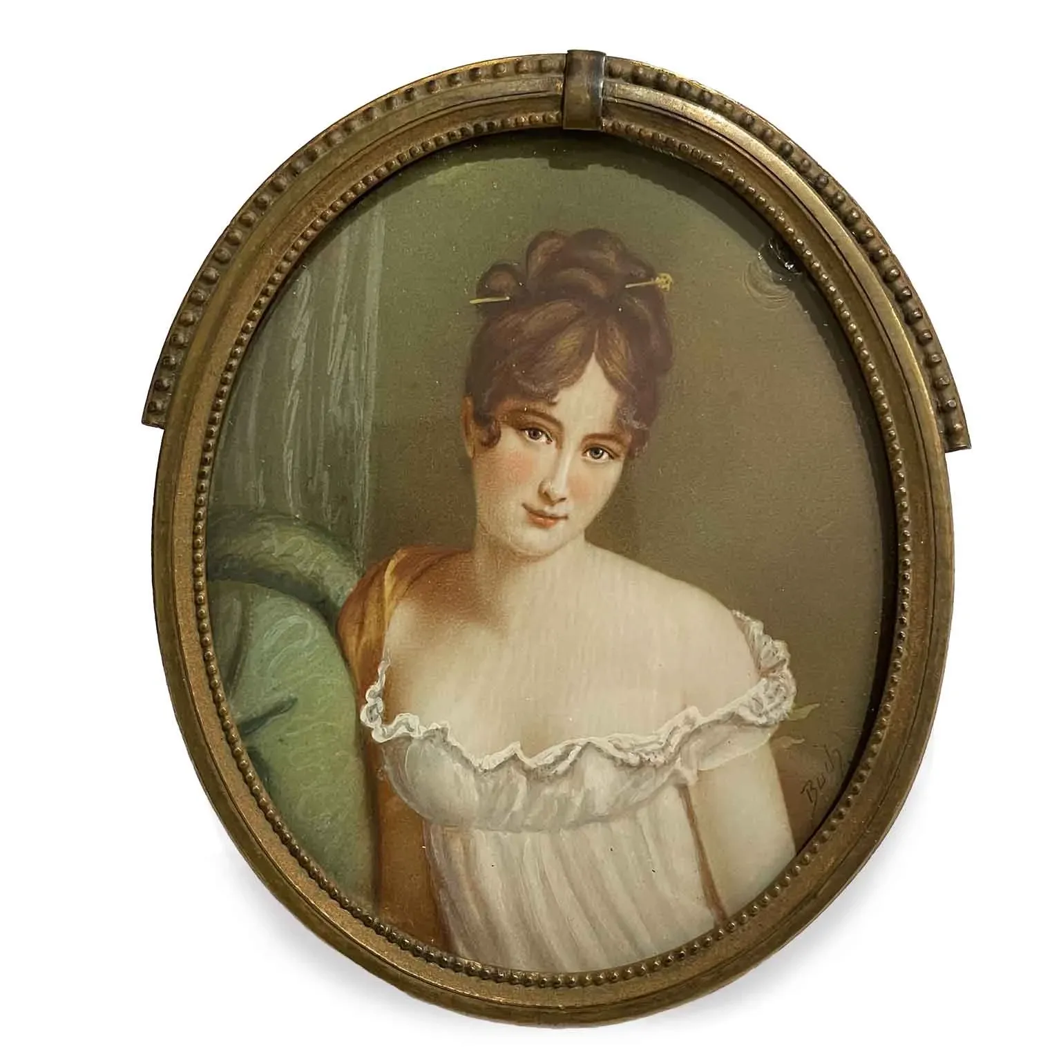 Miniaturowy portret kobiety - około 1900 roku