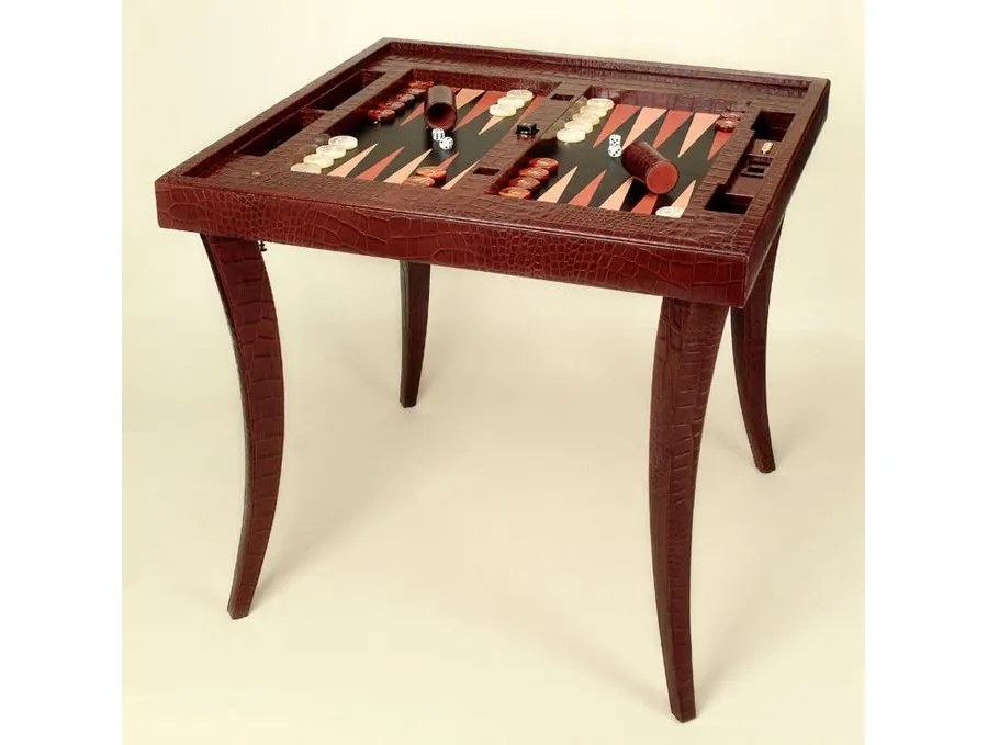 obrazek 1 Ekskluzywny stół do Backgammon i szachów wykończony 