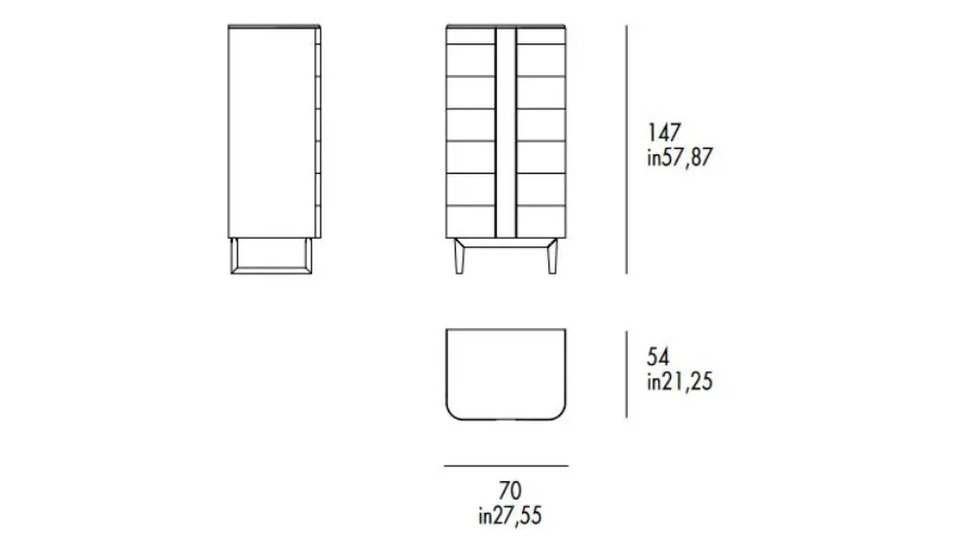 obrazek 3 Wysoka komoda Tallboy York do sypialni