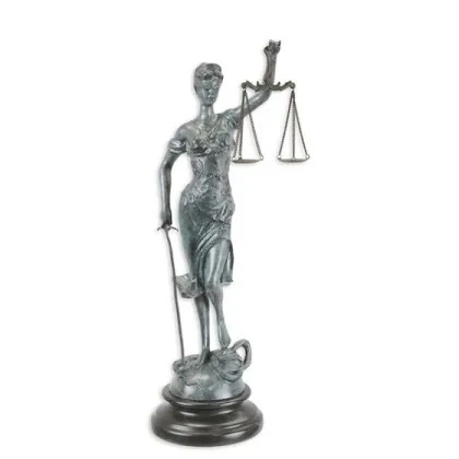 Zdjęcie Luksusowa rzeźba – przedstawienie Sprawiedliwości wykonane z brązu