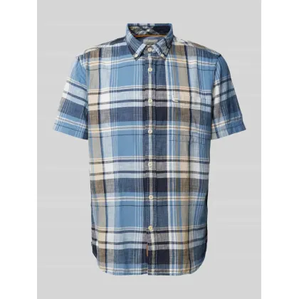 Zdjęcie Koszula casualowa o kroju regular fit ze wzorem w kratę