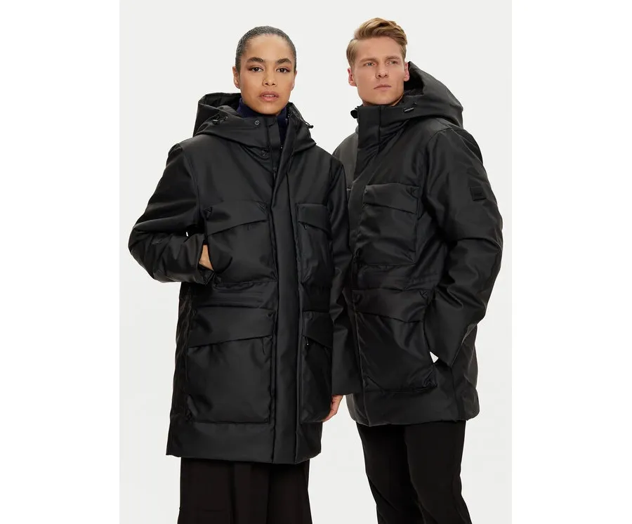 obrazek 1 Rains Kurtka zimowa Unisex Askim 15930 Czarny Regular Fit