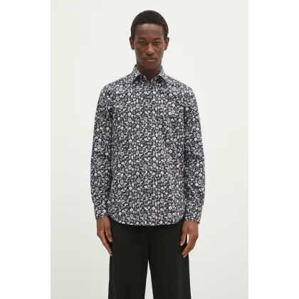 Zdjęcie Paul Smith koszula bawełniana męska kolor czarny slim z kołnierzykiem klasycznym M1R-800P-P02609