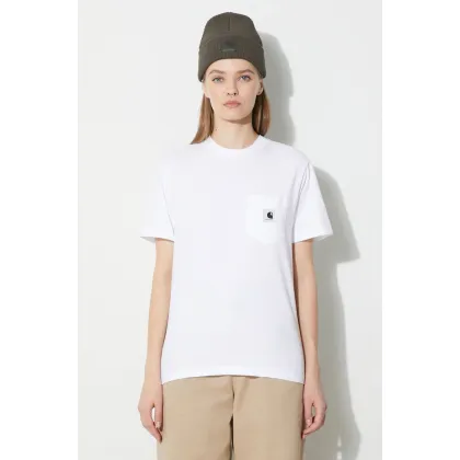 Zdjęcie Carhartt WIP t-shirt bawełniany S/S Pocket T-Shirt damski kolor biały I032215.02XX