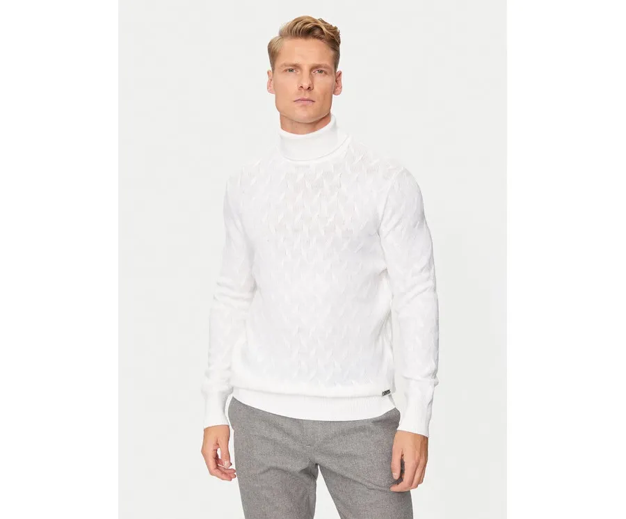 obrazek 1 KARL LAGERFELD Golf 655020 544399 Biały Regular Fit