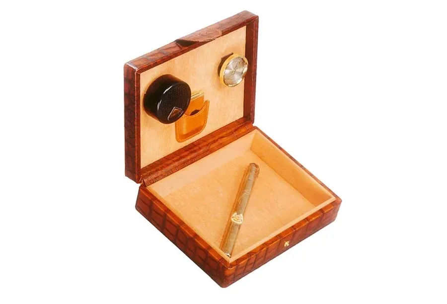 obrazek 1 Humidor biurkowy do cygar - skóra naturalna
