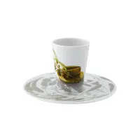Zdjęcie Porcelanowa filiżanka do kawy ze stylowym spodkiem