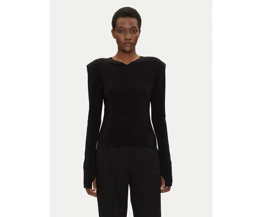 obrazek 1 NORMA KAMALI Bluzka KK4246PLF32001 Czarny Regular Fit