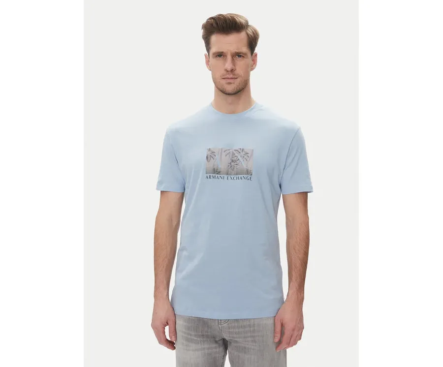 obrazek 1 Armani Exchange T-Shirt XM000555 AF10358 U9360 Błękitny Regular Fit