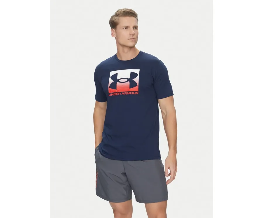 obrazek 1 Under Armour T-Shirt Boxed Sports 1386793 Granatowy Loose Fit