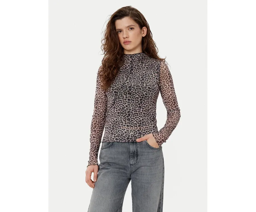obrazek 1 Noisy May Bluzka 27033006 Szary Slim Fit