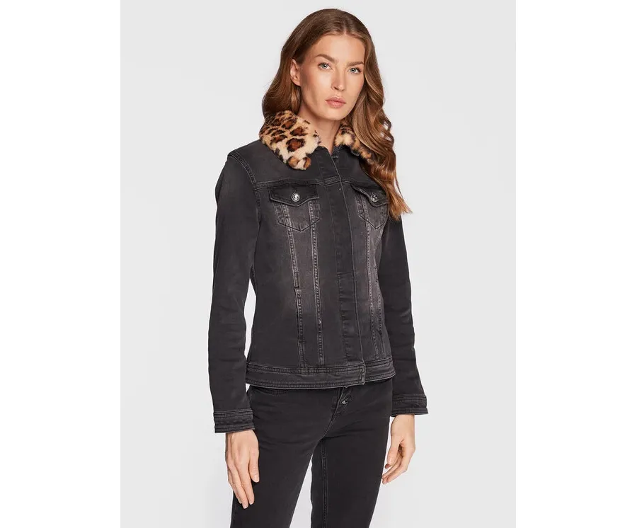 obrazek 1 Liu Jo Kurtka jeansowa UF2069 D4391 Czarny Regular Fit