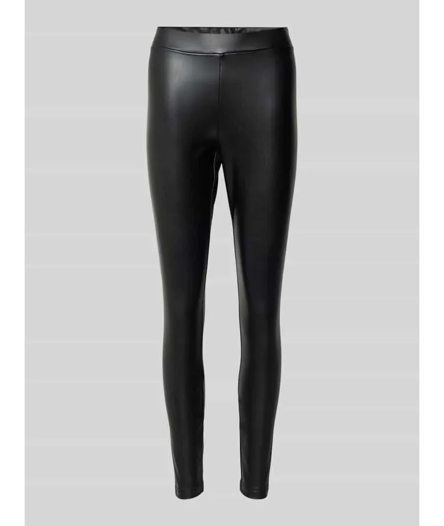 obrazek 1 Vero Moda Spodnie z imitacji skóry 10257164 Czarny Skinny Fit