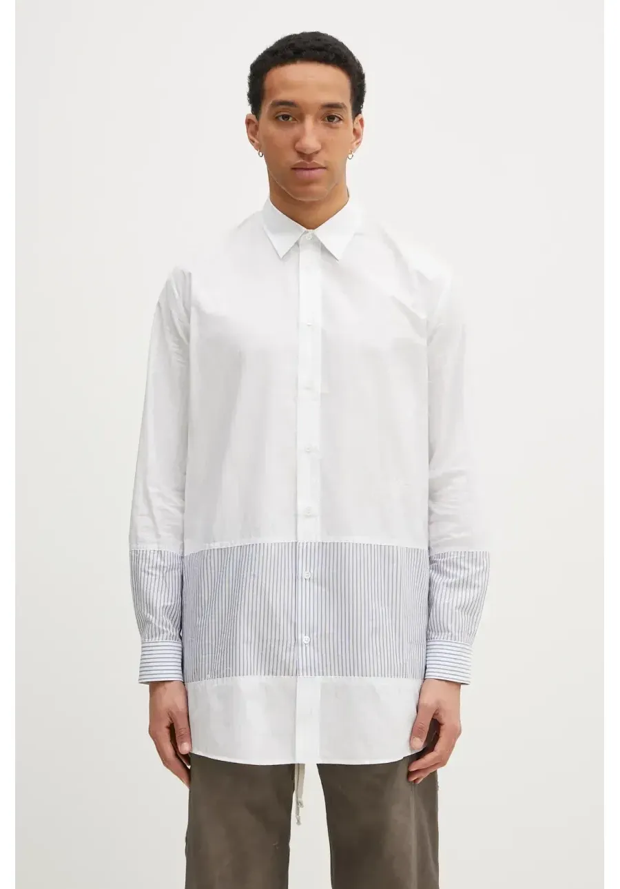 obrazek 1 MM6 Maison Margiela koszula bawełniana męska kolor biały regular z kołnierzykiem klasycznym SH0DT0021