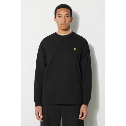 Zdjęcie Carhartt WIP longsleeve bawełniany L/S Chase T-Shirt kolor czarny gładki I026392.00FXX