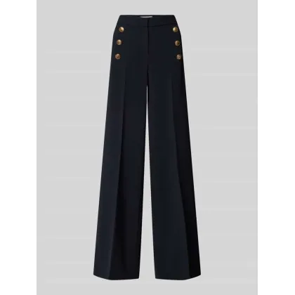Zdjęcie Spodnie materiałowe z szeroką nogawką i listwami guzikowymi model ‘BRIDGET’