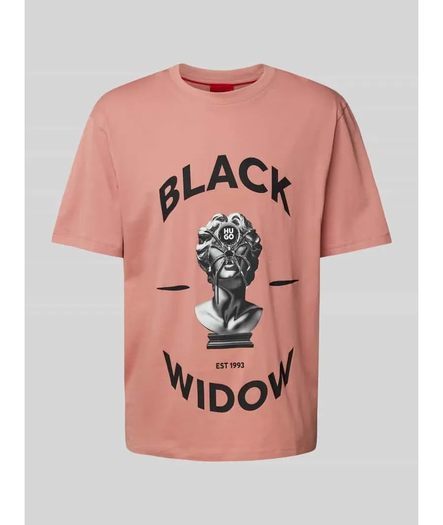 obrazek 1 HUGO T-Shirt Dostalgi 50530684 Różowy Relaxed Fit