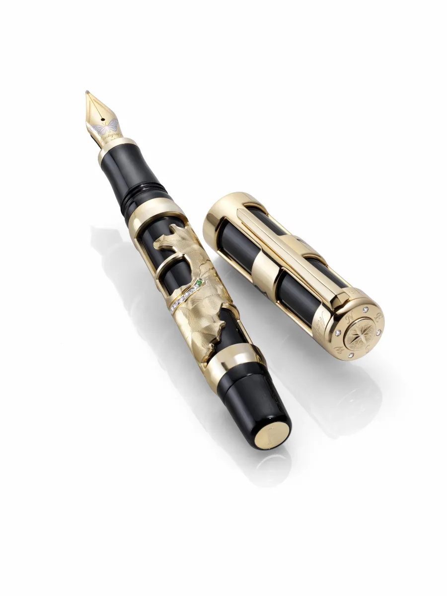 picture 1 Paulo Coelho - Sophisticated Fountain Pen Gold / Diamonds
