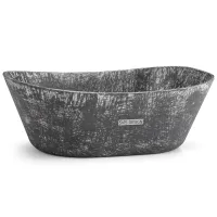 Picture Elegant washbasin 50 cm LIBRA BASIC – STONE, gray, matte varnish
